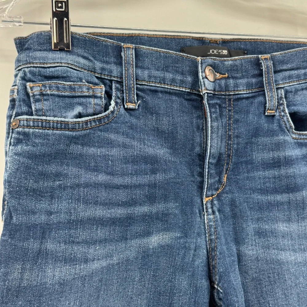 Joe's Jeans Womens Mid Rise Skinny Dark Wash Blue Stretch Denim Pants Size 28